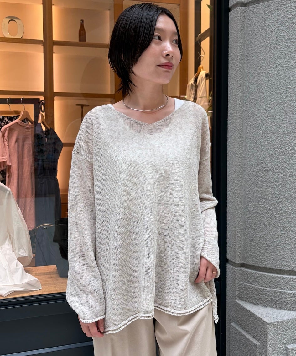 林*娘様 maateb&sons 和紙　ボートネック ボートネック横編み和紙ニット | マレットメット